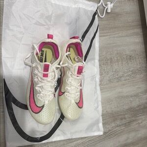 Nike Cream and Pink Athletic Shoes